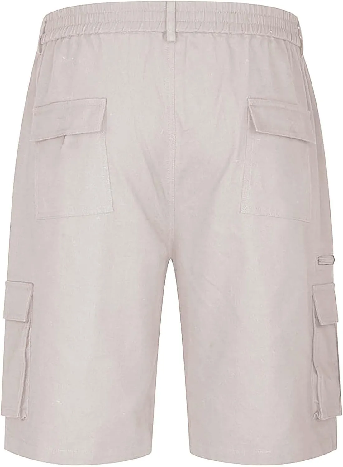 Cargo Shorts for Men Big and Tall Casual Summer Hiking Pants Elastic Waist Knee Length Bermuda Shorts with Pockets