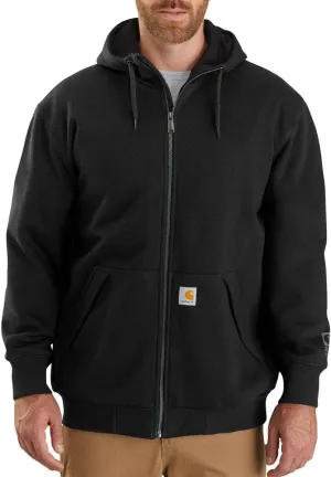 Carhartt mens Rain Defender Loose Fit Midweight Thermal-lined Full-zip (Big & Tall) Sweatshirt, Black, 3X-Large Big Tall US