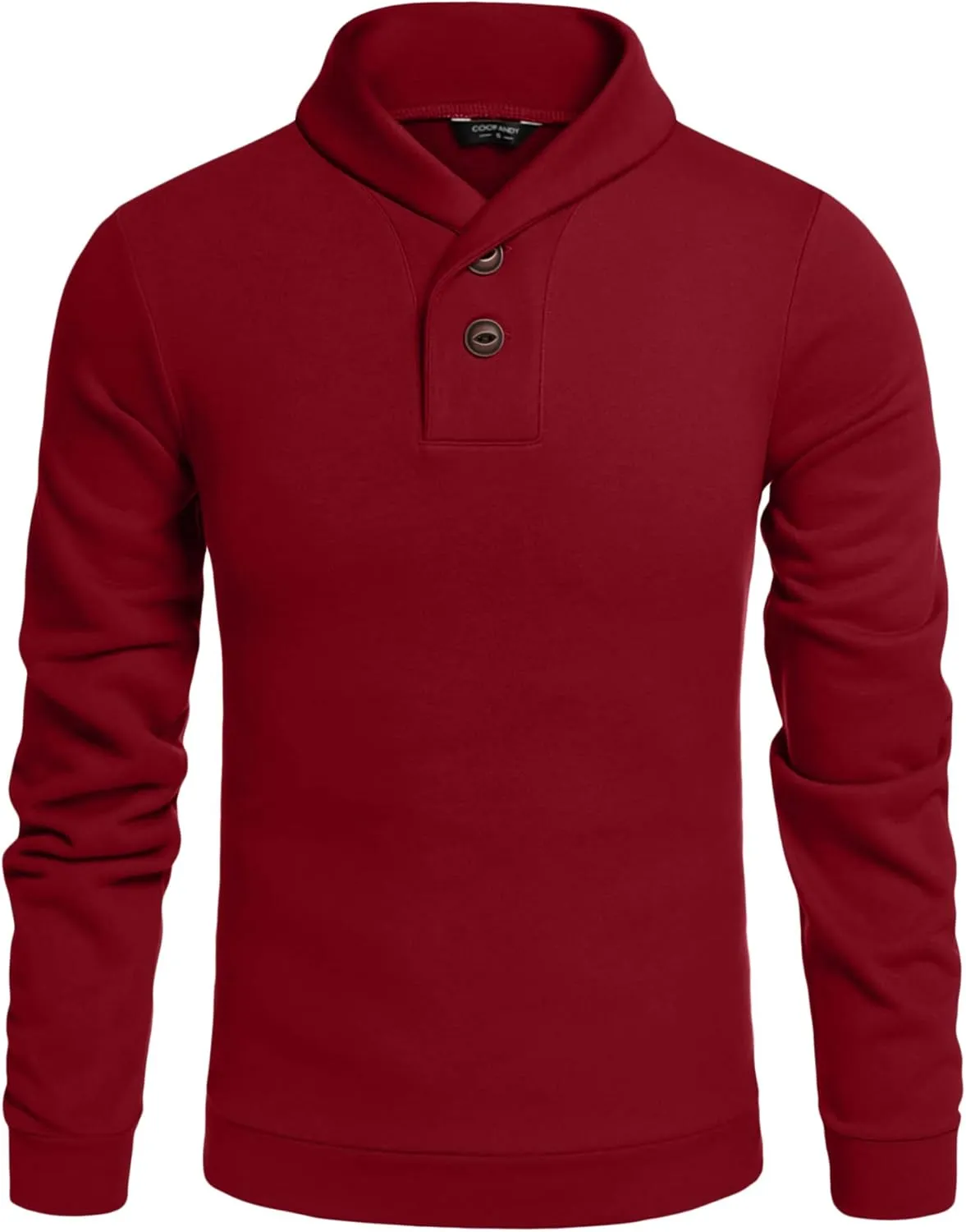 COOFANDY Men's Fashion Shawl Collar Pullover Casual Long Sleeve Knitted Sweater Sweatshirts