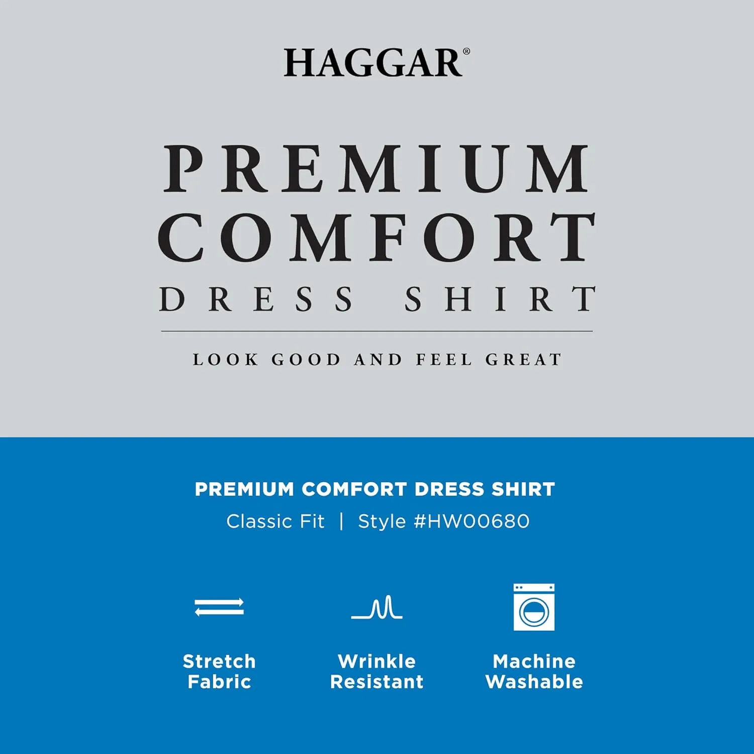 Haggar Men's Premium Comfort Classic Fit Dress Shirt