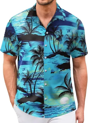 Hawaiian Shirt for Men Sleeves Printed Casual Button Down Summer Beach Dress Shirts Hawaiian Shirt for Men Sleeves Printed Casual Button Down Summer Beach Dress Shirts