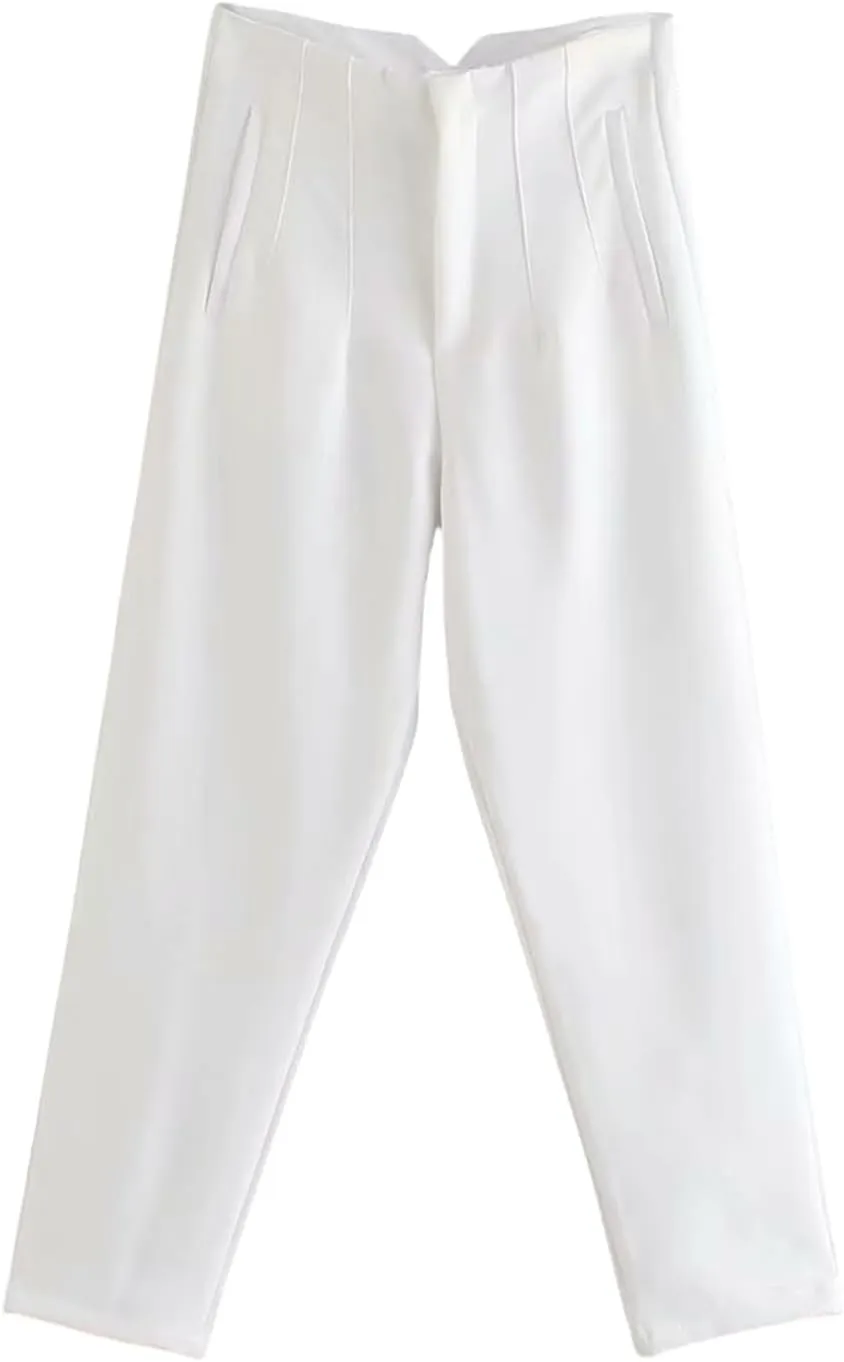 High Waisted Slim Fit Trousers for Women,Womens Wide Leg Pants,Dress Pants for Women,Womens Trousers