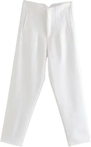 High Waisted Slim Fit Trousers for Women,Womens Wide Leg Pants,Dress Pants for Women,Womens Trousers