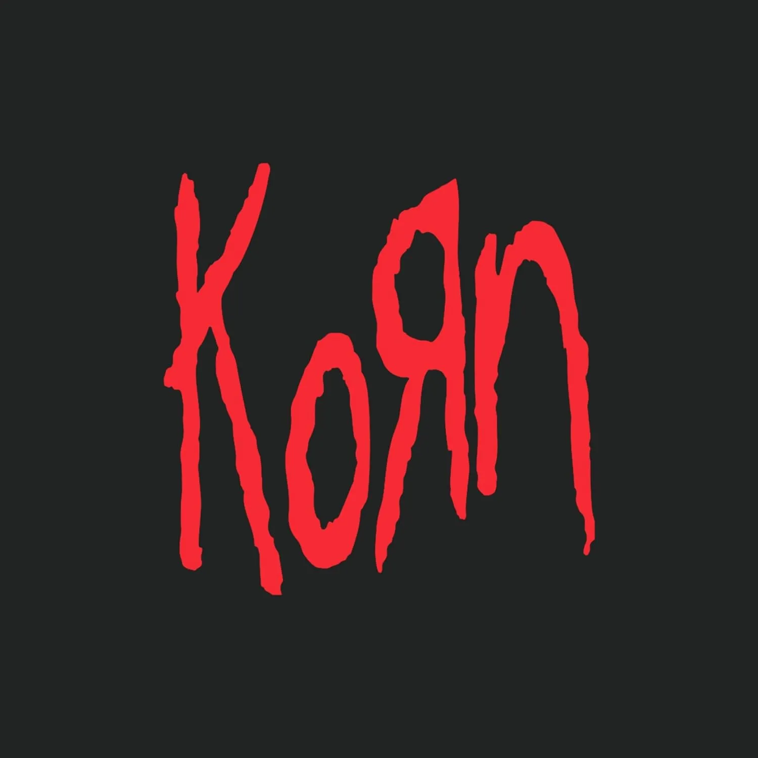 Korn Red Logo Adult Black Short Sleeve T Shirt Vintage Style 90s Nu Metal Graphic Tees
