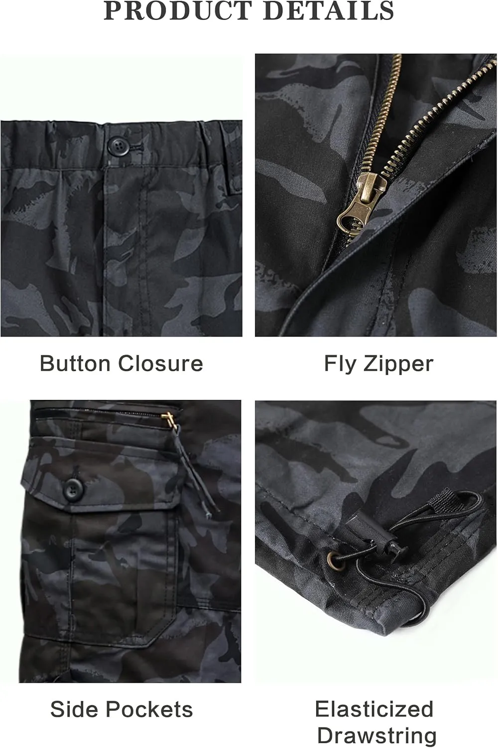 Men's Cargo Shorts with Multi-Pockets | Elastic Waist Cotton Relaxed Fit | 2025 Summer Casual