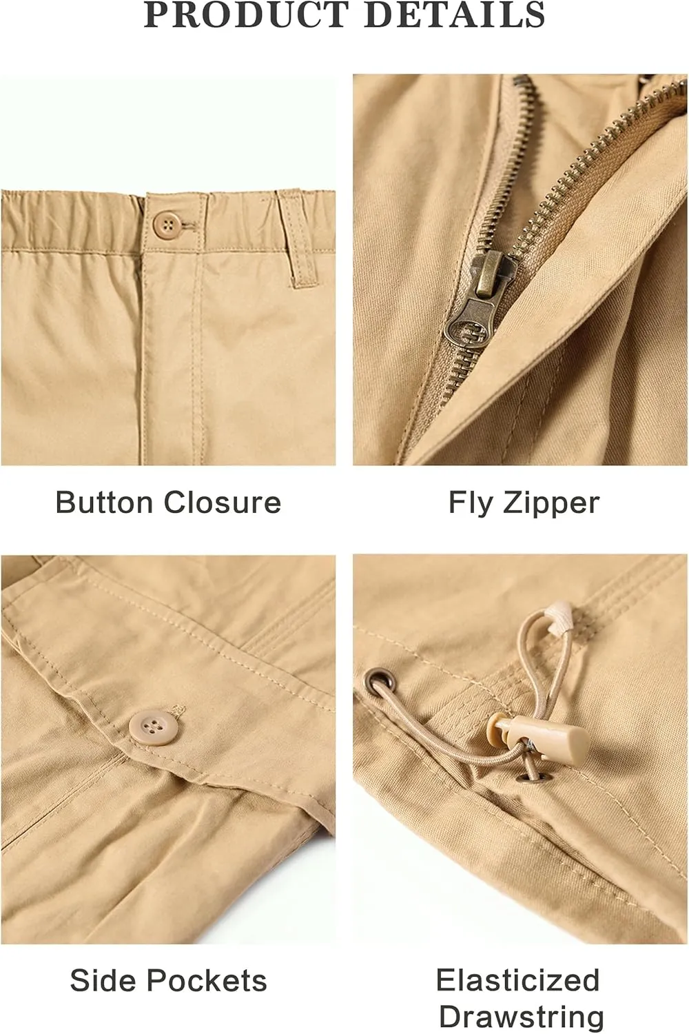 Men's Cargo Shorts with Multi-Pockets | Elastic Waist Cotton Relaxed Fit | 2025 Summer Casual