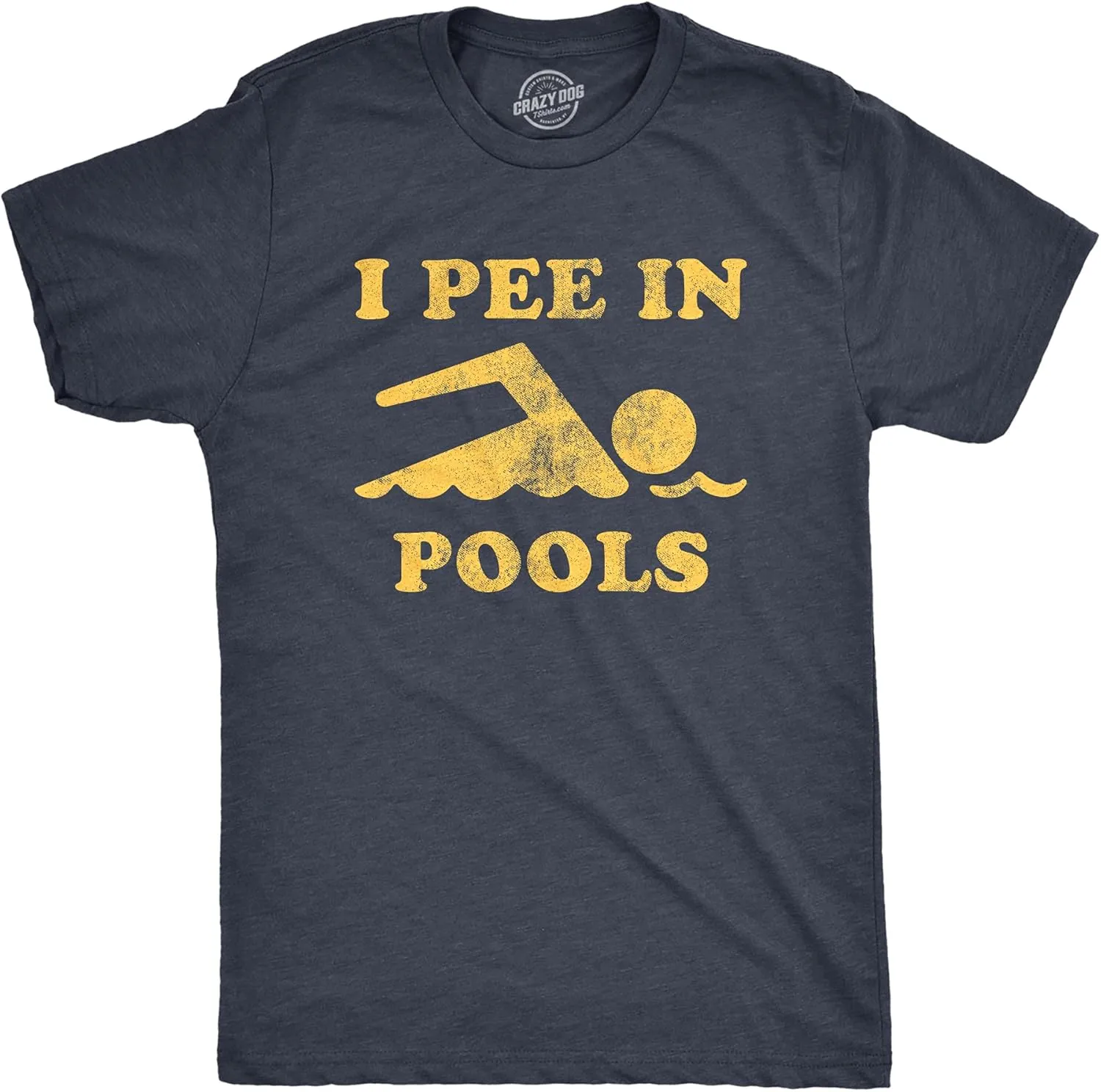 Mens I Pee in Pools T Shirt Funny Sarcastic Summer Swimmer Novelty Tee