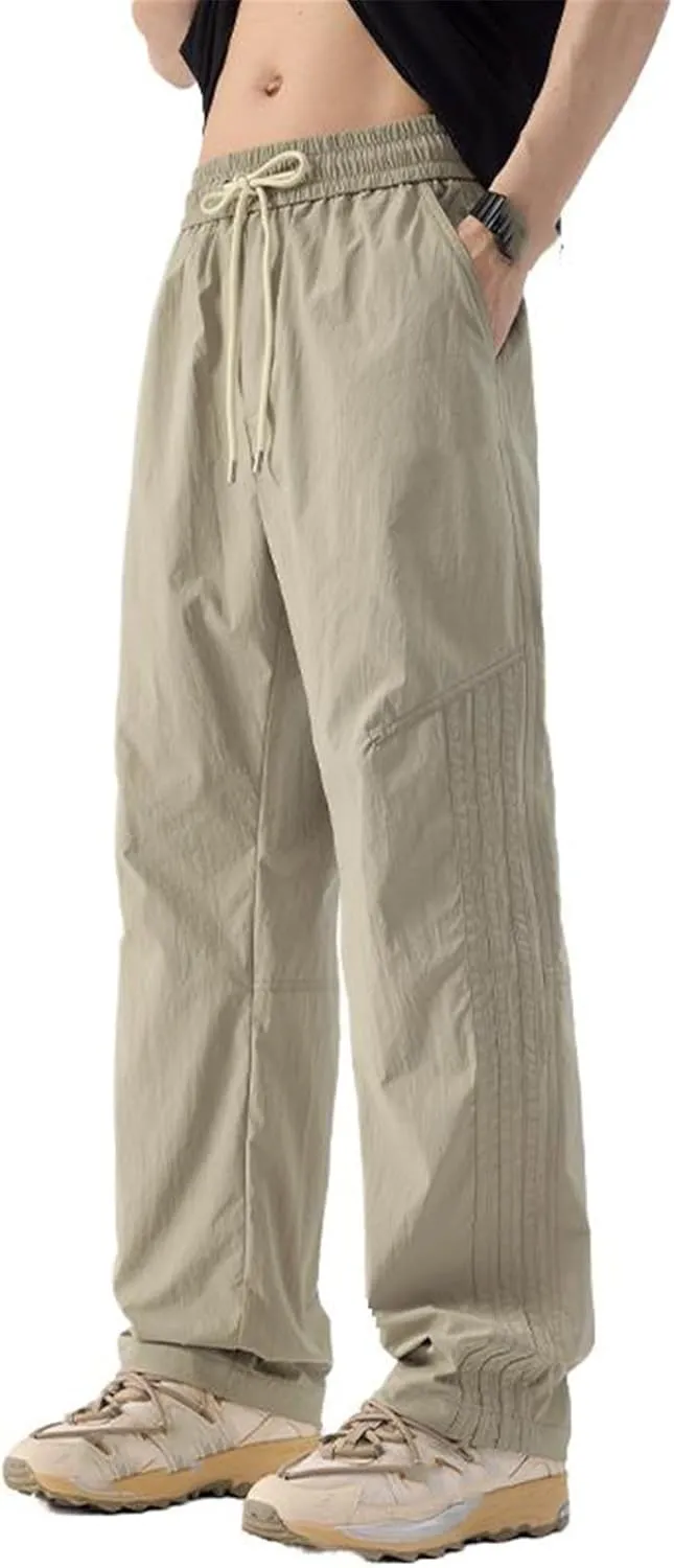Men's Pant Casual Summer Loose Straight Leg Cargo Trouser for Men