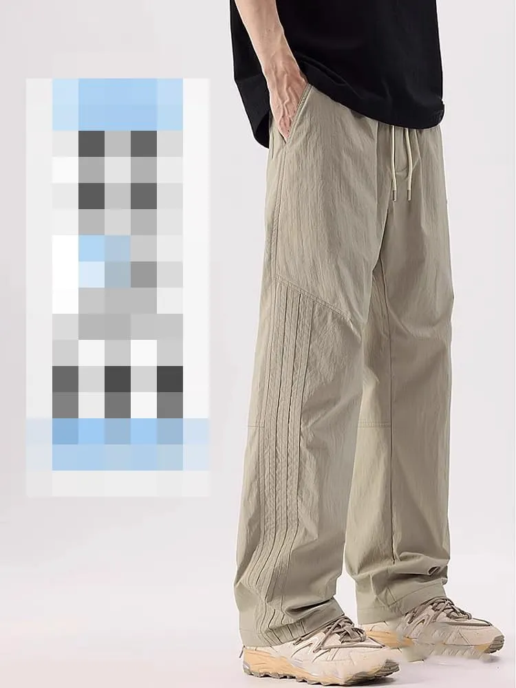 Men's Pant Casual Summer Loose Straight Leg Cargo Trouser for Men