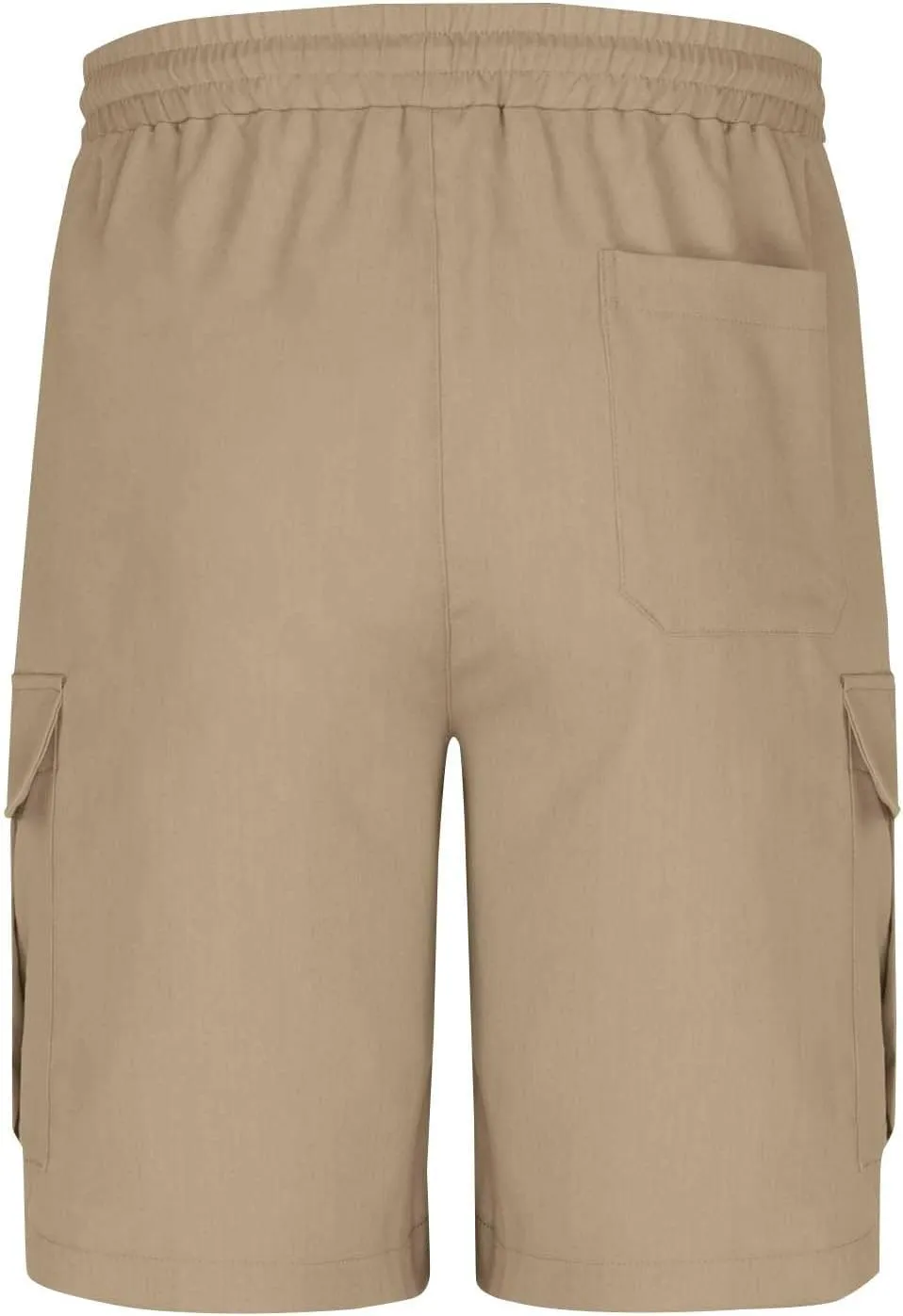 Men's Shorts Hiking Cargo Casual Outdoor Drawstring Elastic Waist Shorts Multi Pockets Fashion Summer Short Pants