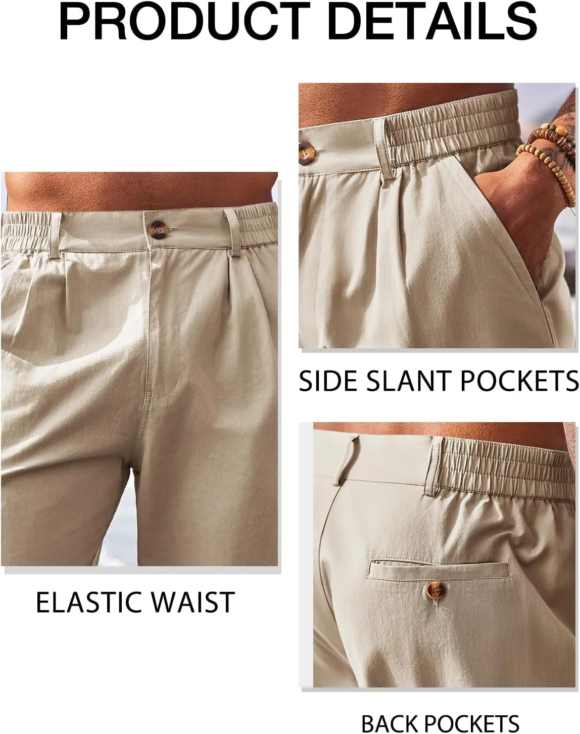 Runcati Mens Golf Shorts Flat Front Chino Casual Cotton Dress Work Shorts for Men