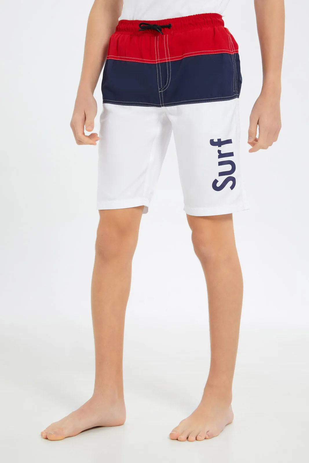 Senior Boys Multicolour Colour Block Swim Short