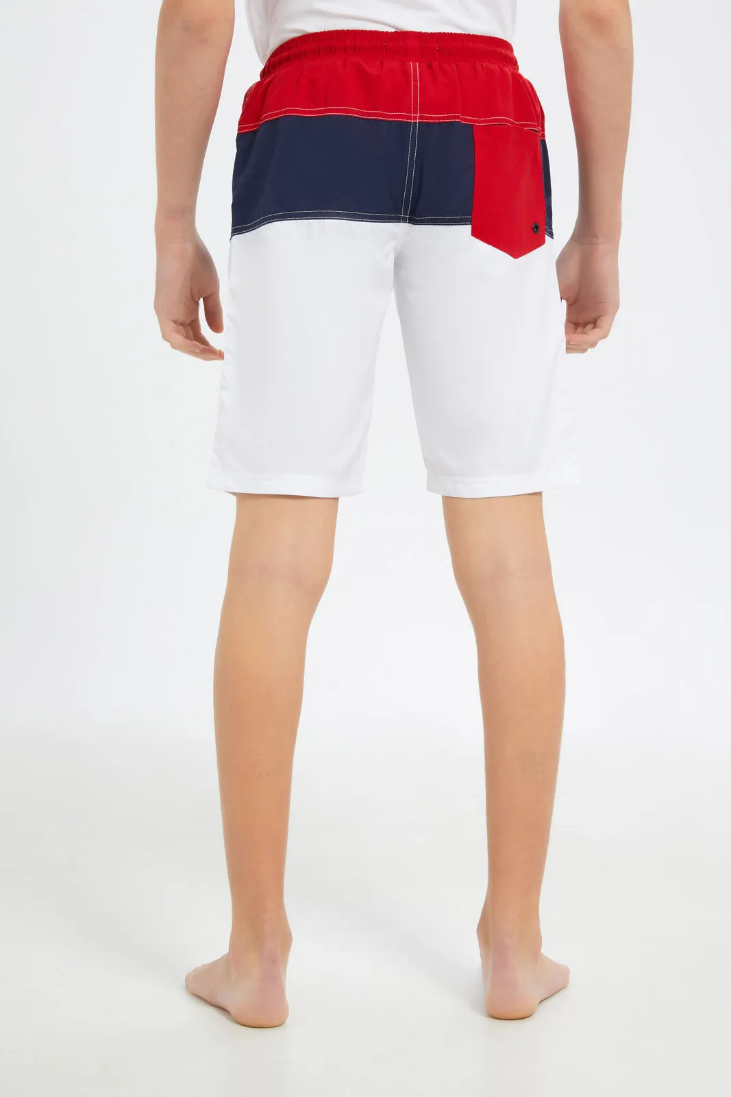 Senior Boys Multicolour Colour Block Swim Short