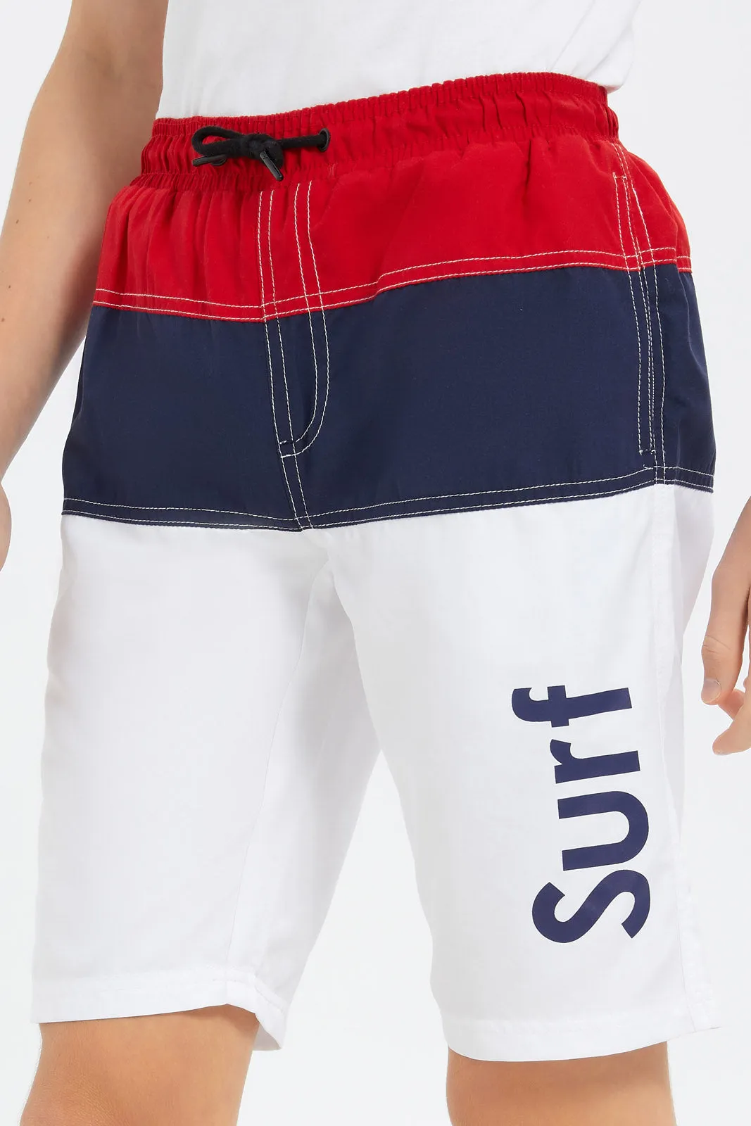 Senior Boys Multicolour Colour Block Swim Short