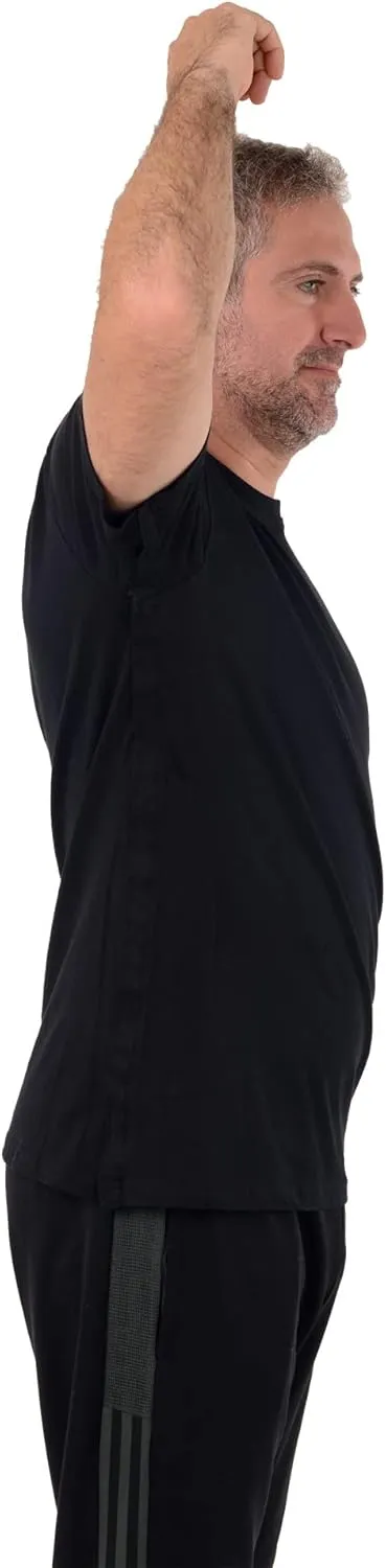 USBD Post Surgery Shoulder Recovery Shirt Tearaway Snap Open Design Tshirt for Easy Chemo Port Access Tee