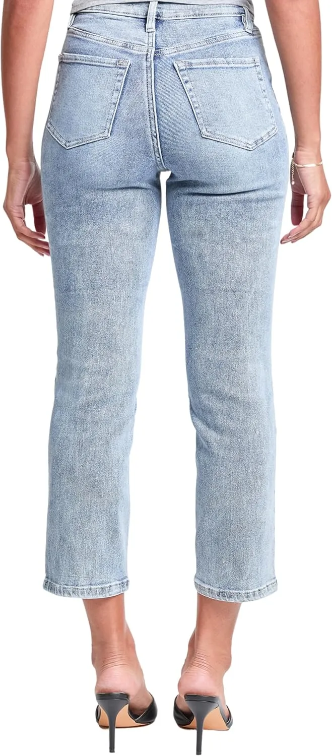 YMI Women's Luxe High Rise Vintage Stretch Straight Leg Jeans, P027160